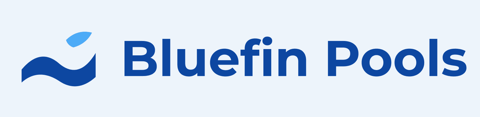 Bluefin Pools horizontal lockup with wave mark
